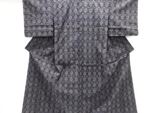 アンティーク　木綿本場久留米絣　亀甲模様単衣着物